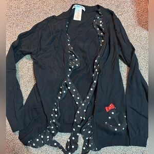 Disney Cruise Line Minnie Mouse Cardigan with Red Bow Size Medium